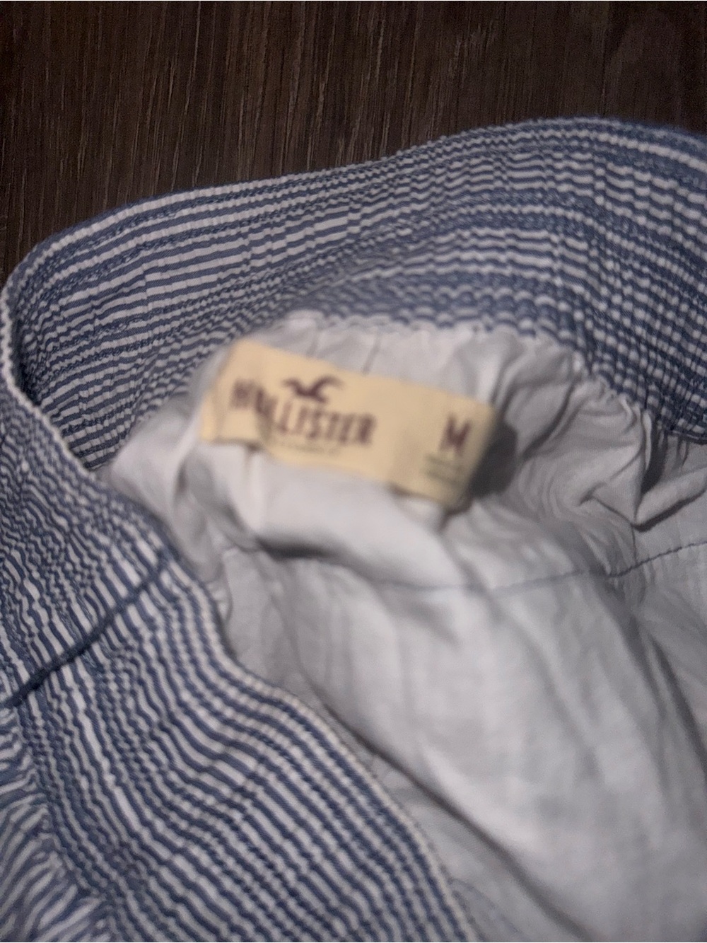 Hollister Blue and White Striped Tiered Ruffle Mini Skirt - Picture 3 of 3